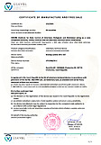 Cerificate of manufacture and free sale - EU - Lumina VET
